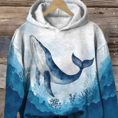 Women's 3D-printed Hooded Sweatshirt Rainbow