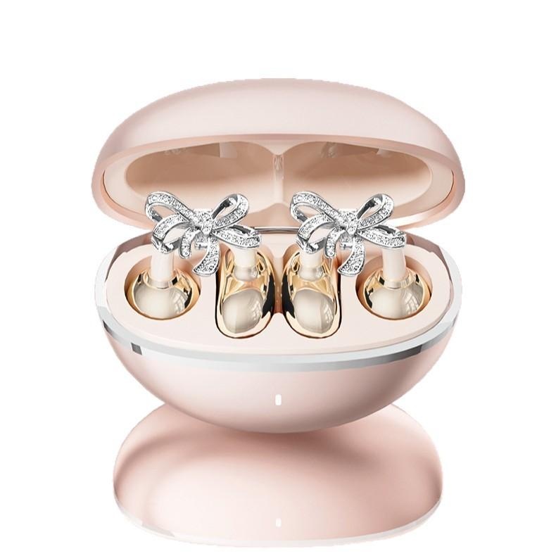 Full Diamond Bow Ear Earrings Ear Clip Wireless Headphones 3