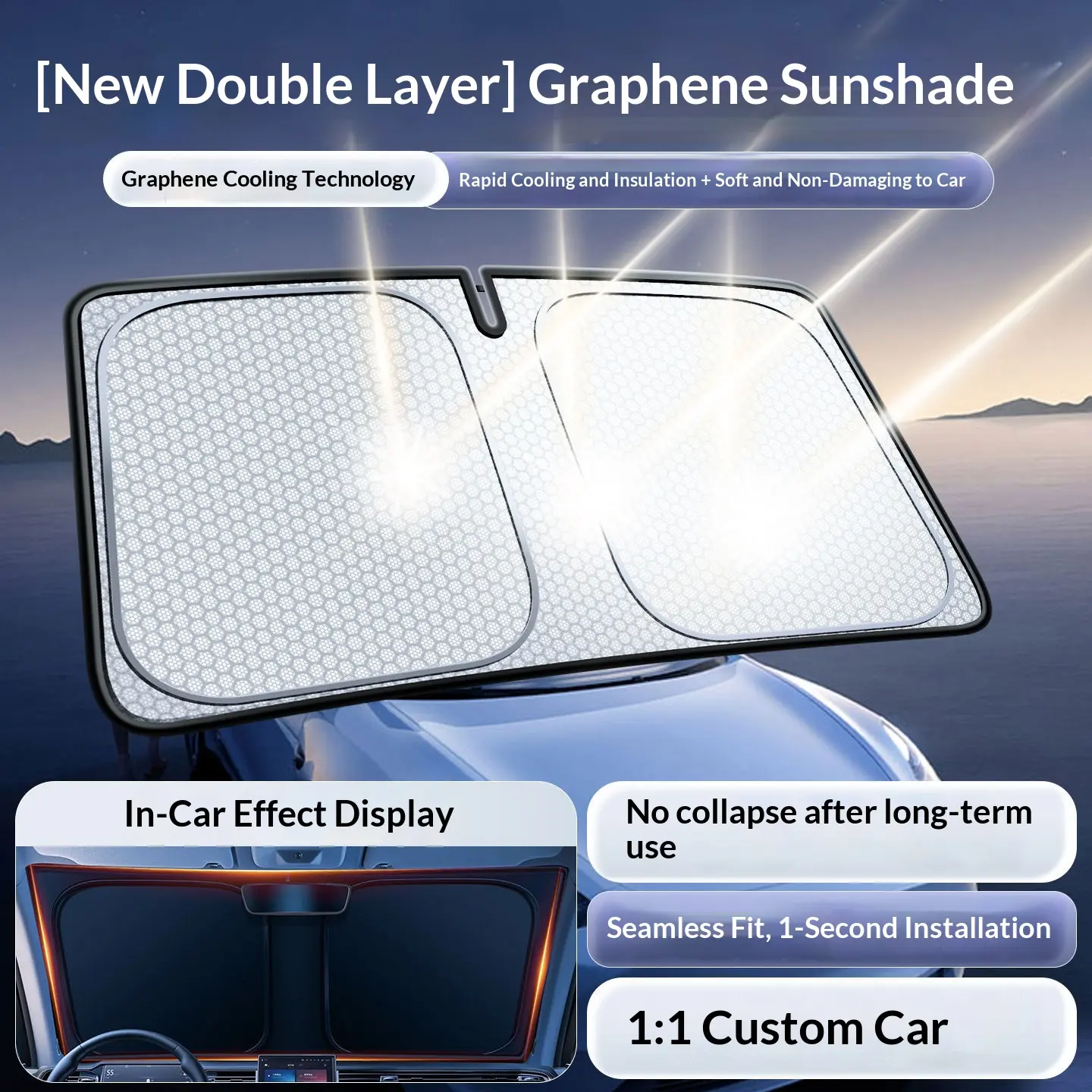 Car Sunshade Heat-insulating Front Windshield Cover