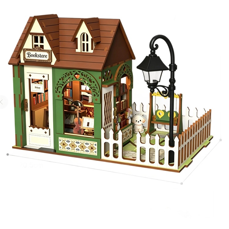 Bookstore Cottage Model Puzzle Toy 4
