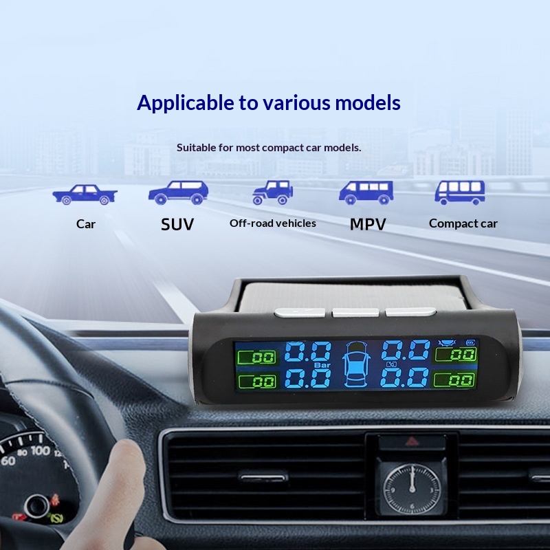 Solar-powered Wireless Tire Pressure Monitor