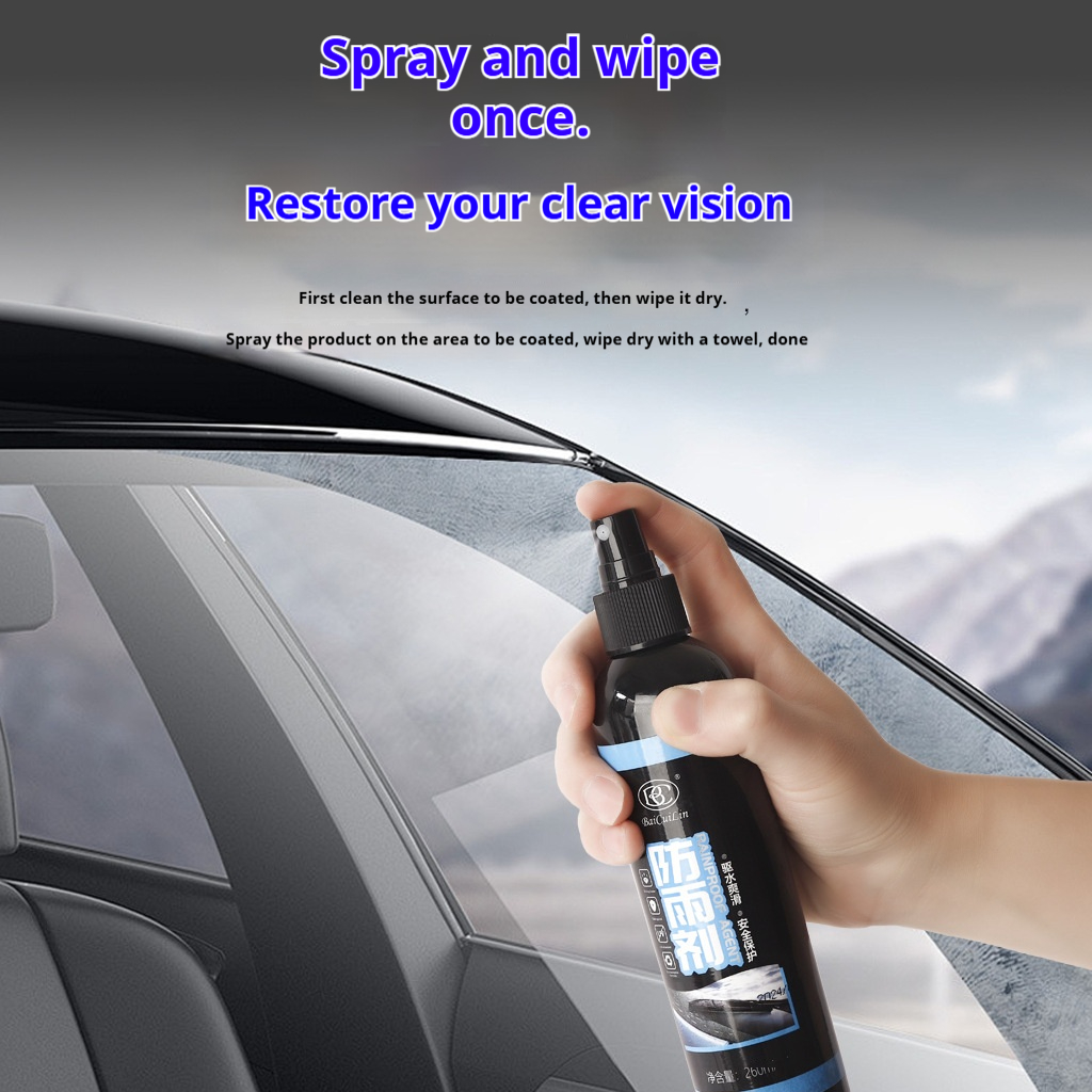 Glass Rain Repellent Spray For Car Windshields And Rearview Mirrors Forming A Water-repellent Coating 2