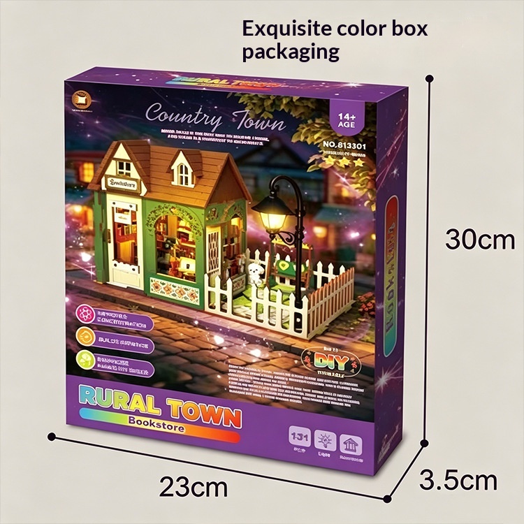 Bookstore Cottage Model Puzzle Toy 3