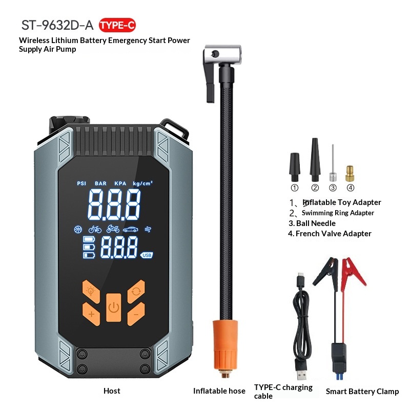 Gonfleur sans fil + démarreur de secours — 120 W voiture 1