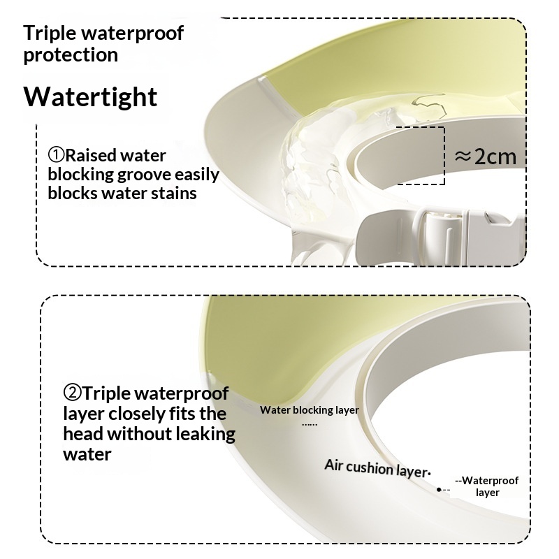 Waterproof Ear-covering Shower Cap 4