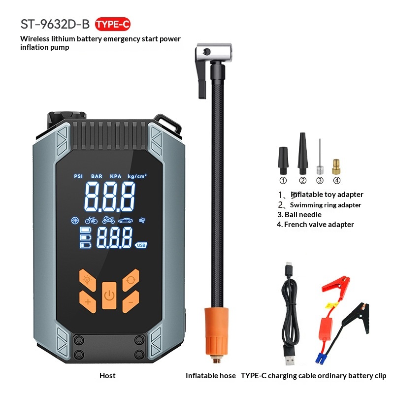 Gonfleur sans fil + démarreur de secours — 120 W voiture 4