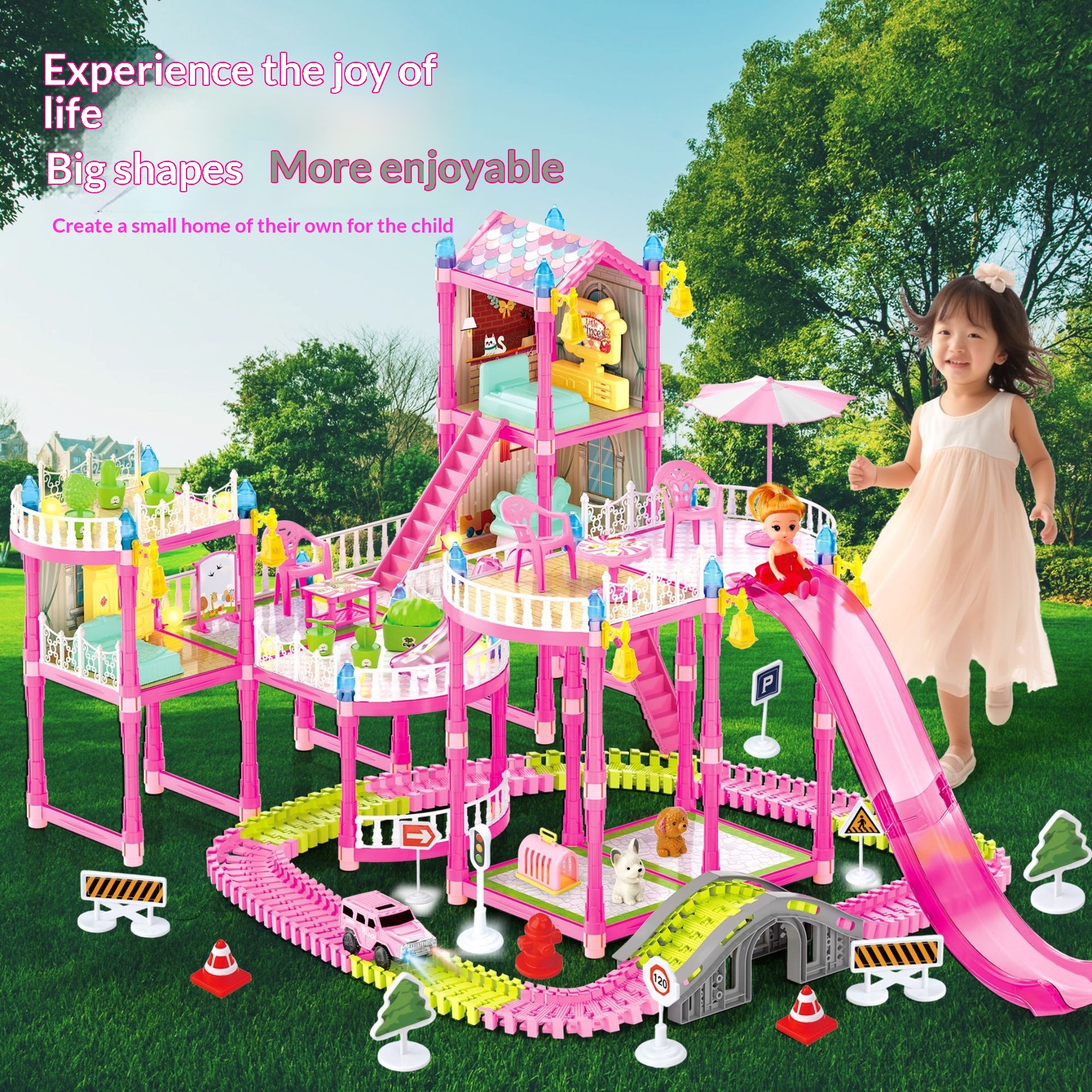 Playhouse Toy Dollhouse For Children Made Of Plastic