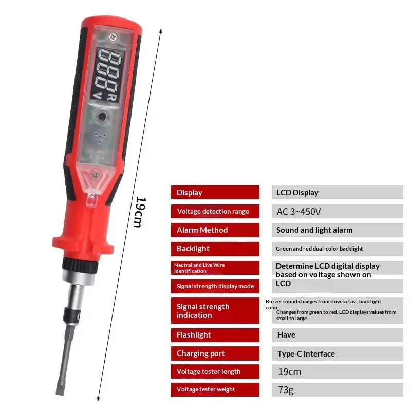 Upgraded Smart Voice-Activated Digital Display Voltage Tester