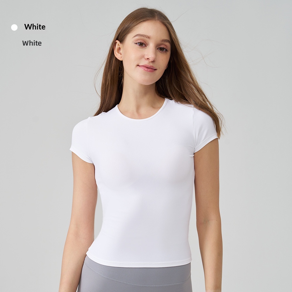 Nude-feel Yoga Short-sleeve Running T-shirt Waist-cinching And Slimming Breathable And Comfortable product image