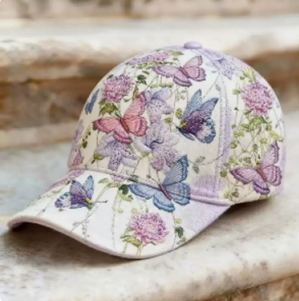 Printed Cap Peaked Cap Womens Korean-Style Printed Baseball Cap