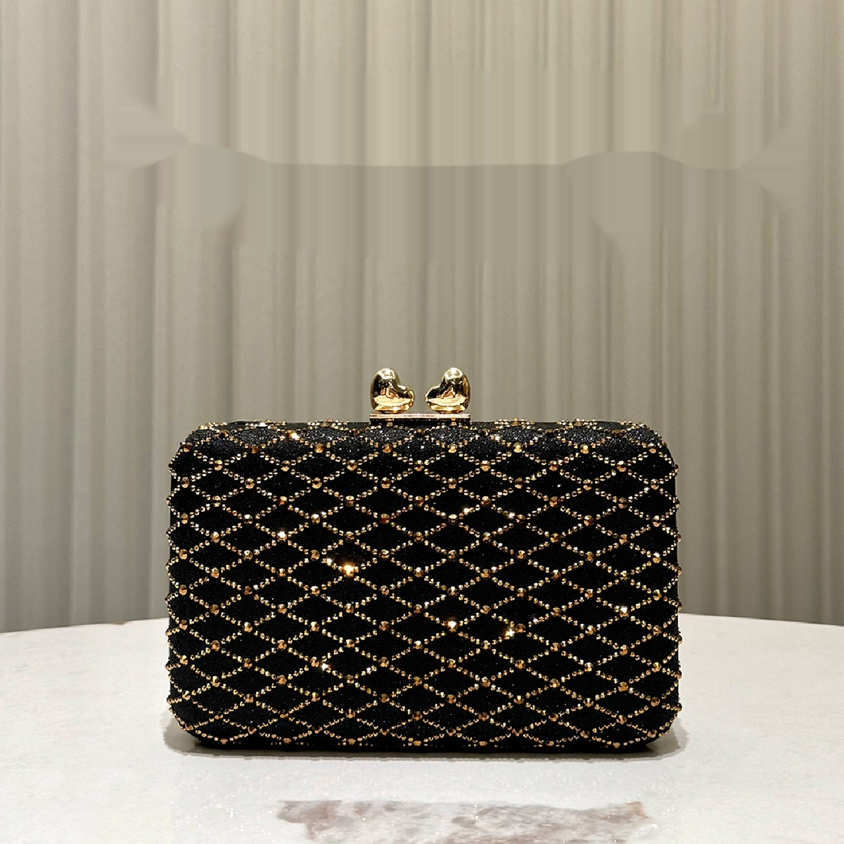 Womens Luxury Rhinestone-Embellished Evening Bag product image