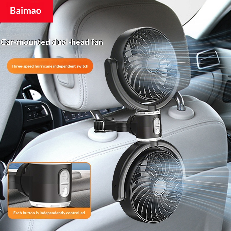 Car-mounted Dual-head Fan For Vehicles
