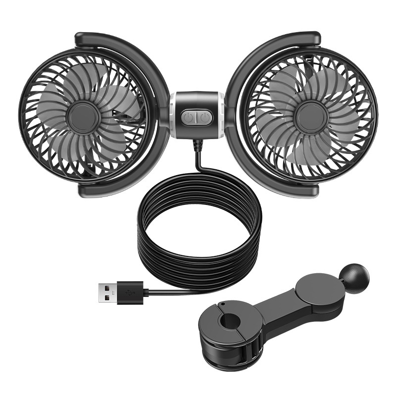 Car-mounted Dual-head Fan For Vehicles