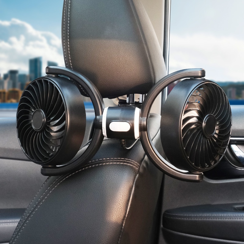 Car-mounted Dual-head Fan For Vehicles