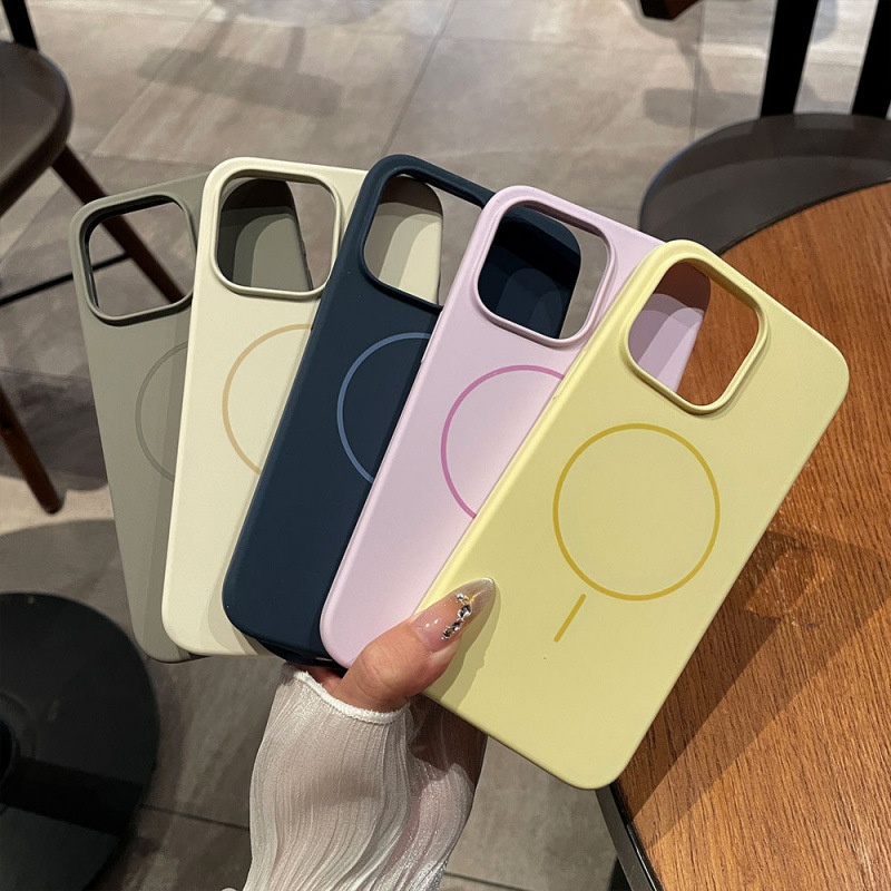 Liquid Silicone Phone Case With A Slim Ring Magnet And A Skin-like Finish
