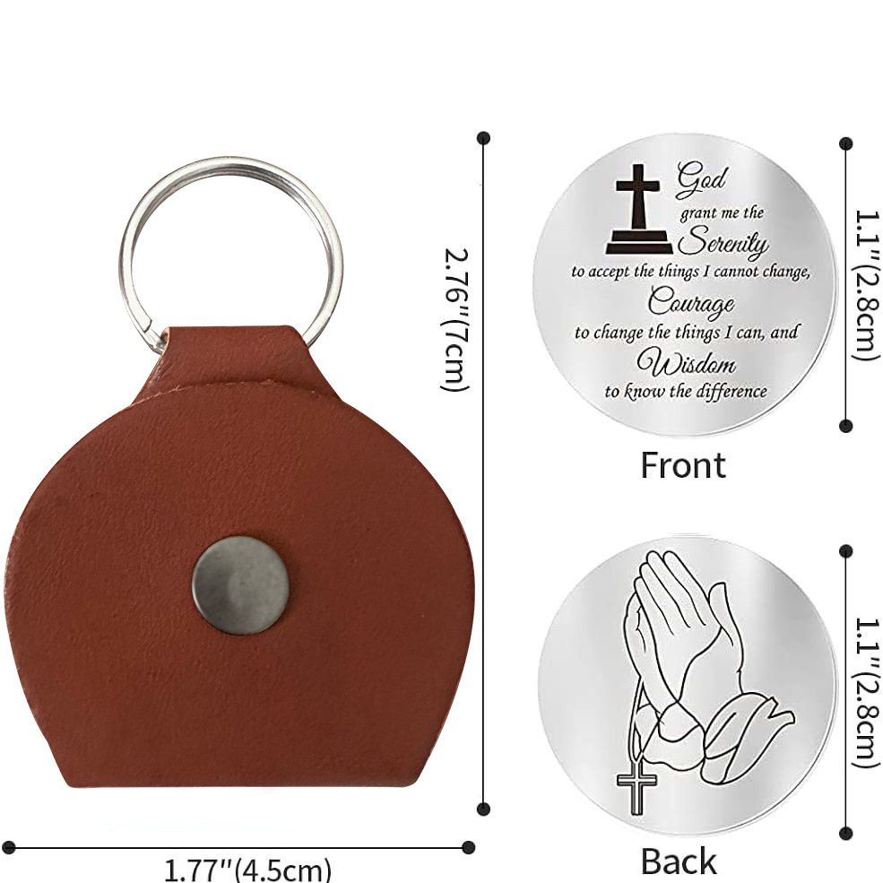 Stainless Steel Pocket Hug Token Keyring