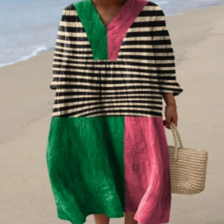 Printed Pullover Patchwork Women's Dress product image