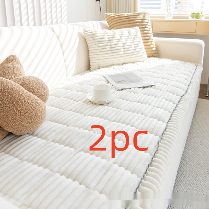 Corduroy Sofa Cushion Plush Cushion Simple Modern Non-slip Leather Sofa Cover — image 9 of 11