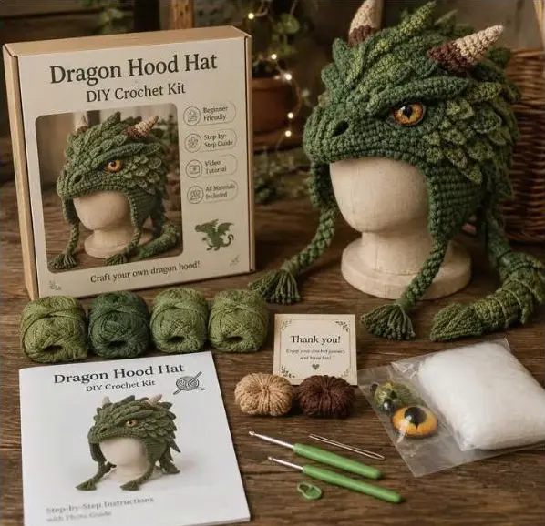 Fantasy Hood Hat DIY Crochet Kit