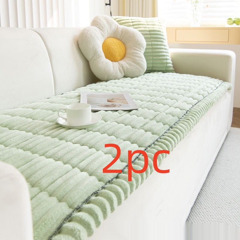 Corduroy Sofa Cushion Plush Cushion Simple Modern Non-slip Leather Sofa Cover — image 5 of 11
