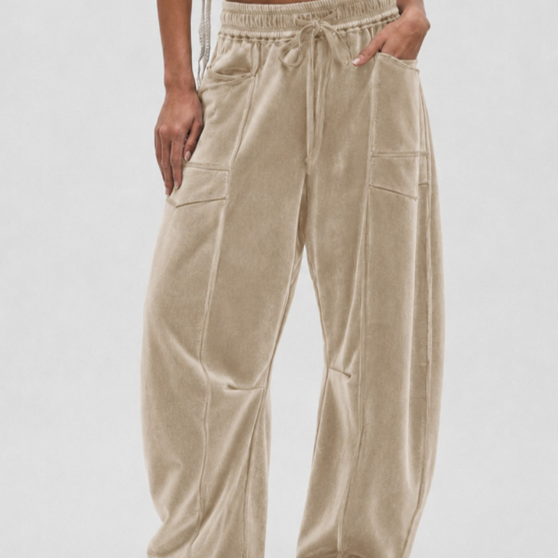 Casual Summer Wide-leg Pants With Drawstring Waist And Casual Pants Shorts