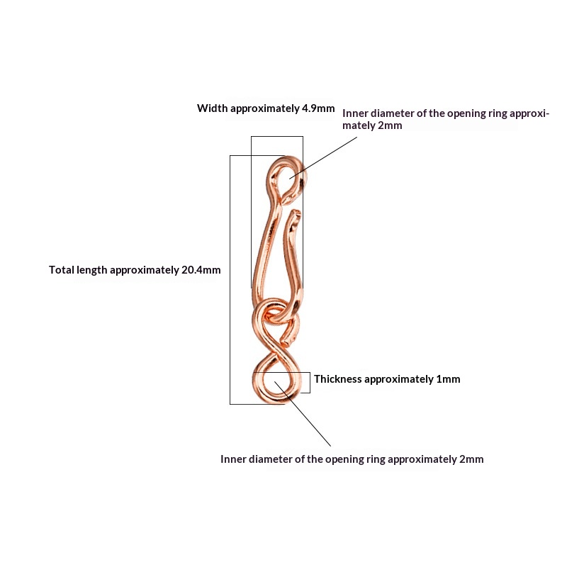 Silver Bent-End Clasp Set, picture 4 of 5