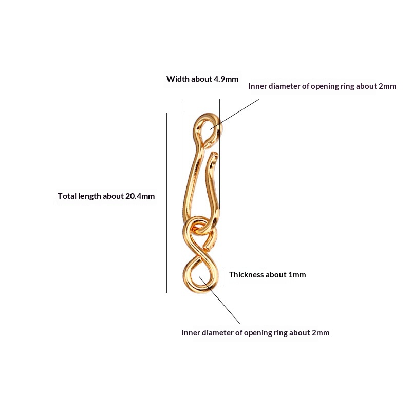 Silver Bent-End Clasp Set, picture 5 of 5