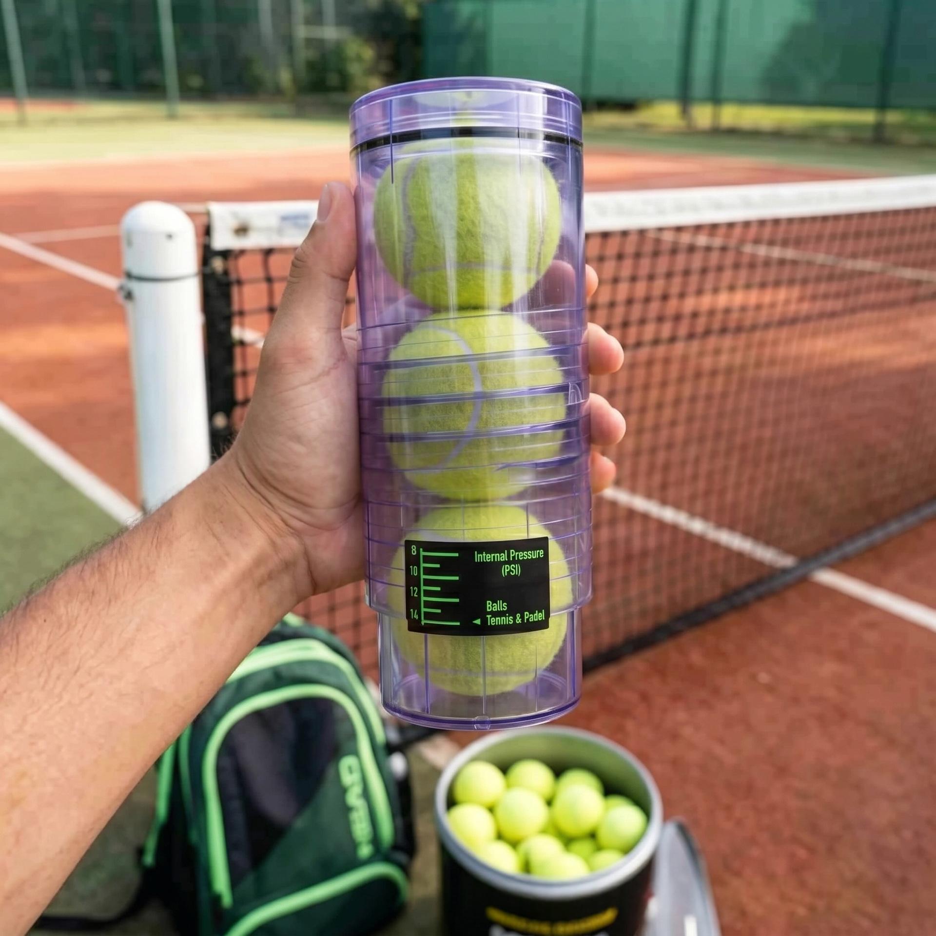Manual Visual Pressure Gauge Tennis Ball Pressurizing Can