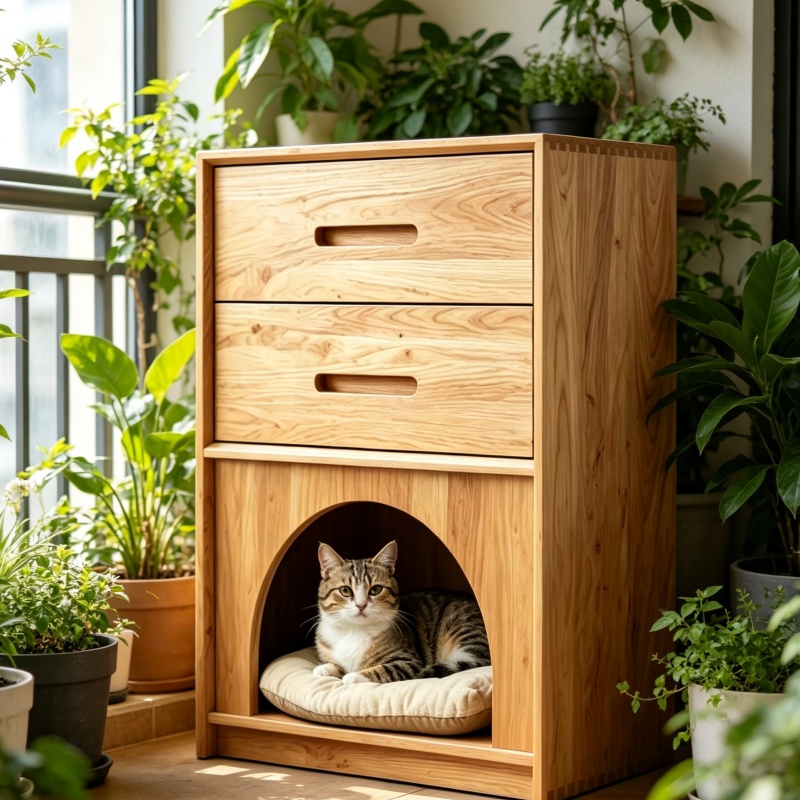 Integrated Cat Bed With Bedside Table product image