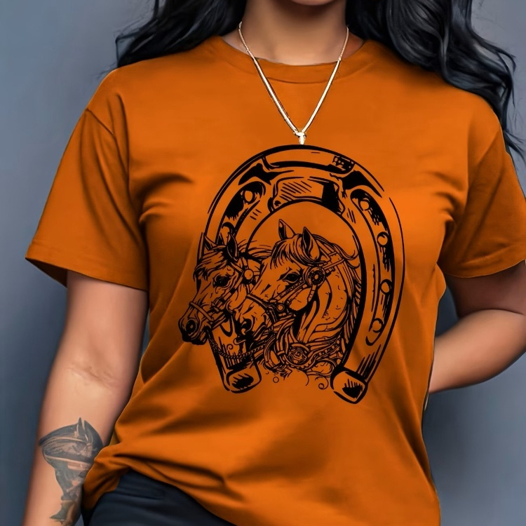 Summer Loose Short Sleeves T-shirt Men's And Women's Round Neck
