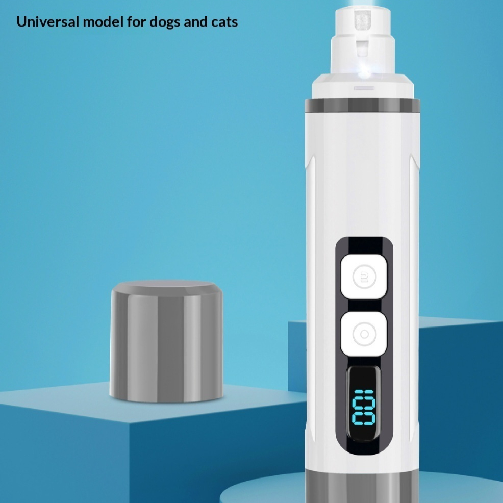 Pet Nail Grinder Electric LED Rechargeable Nail Trimmer For Cats And Dogs' Toenails