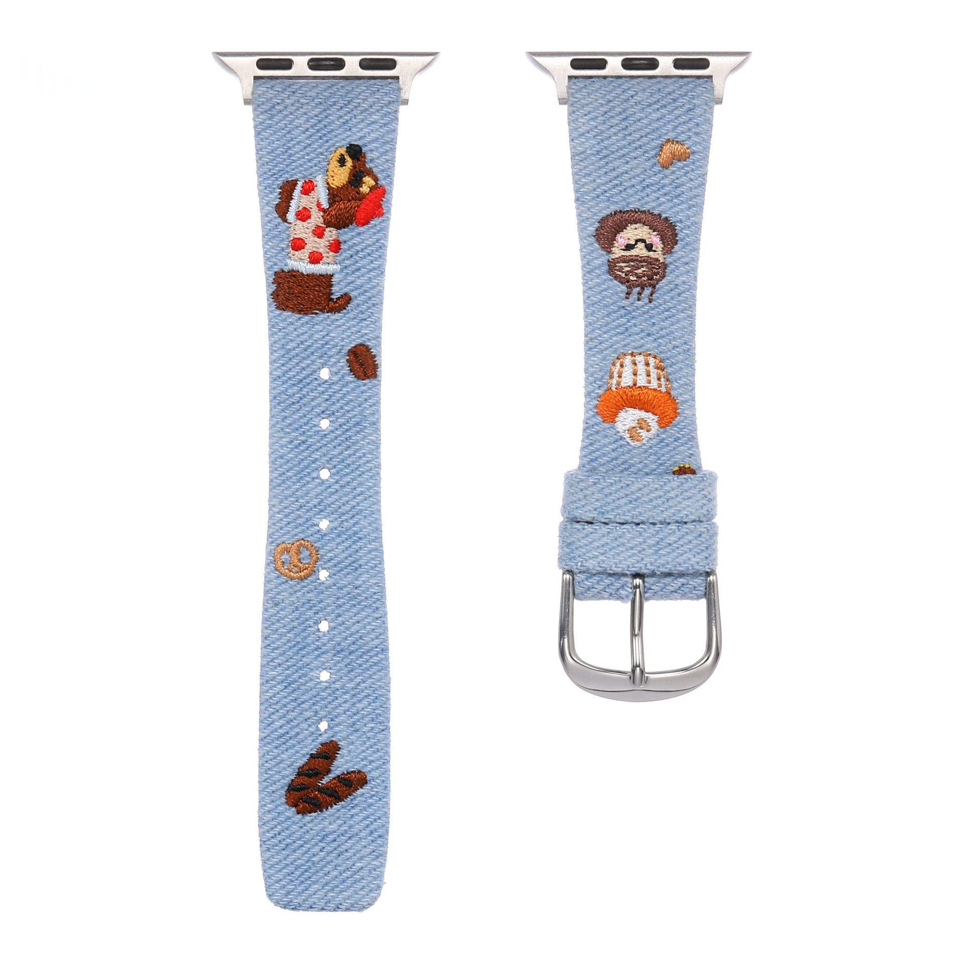 Retro-style Denim Loafers With A Puppy Watch Strap