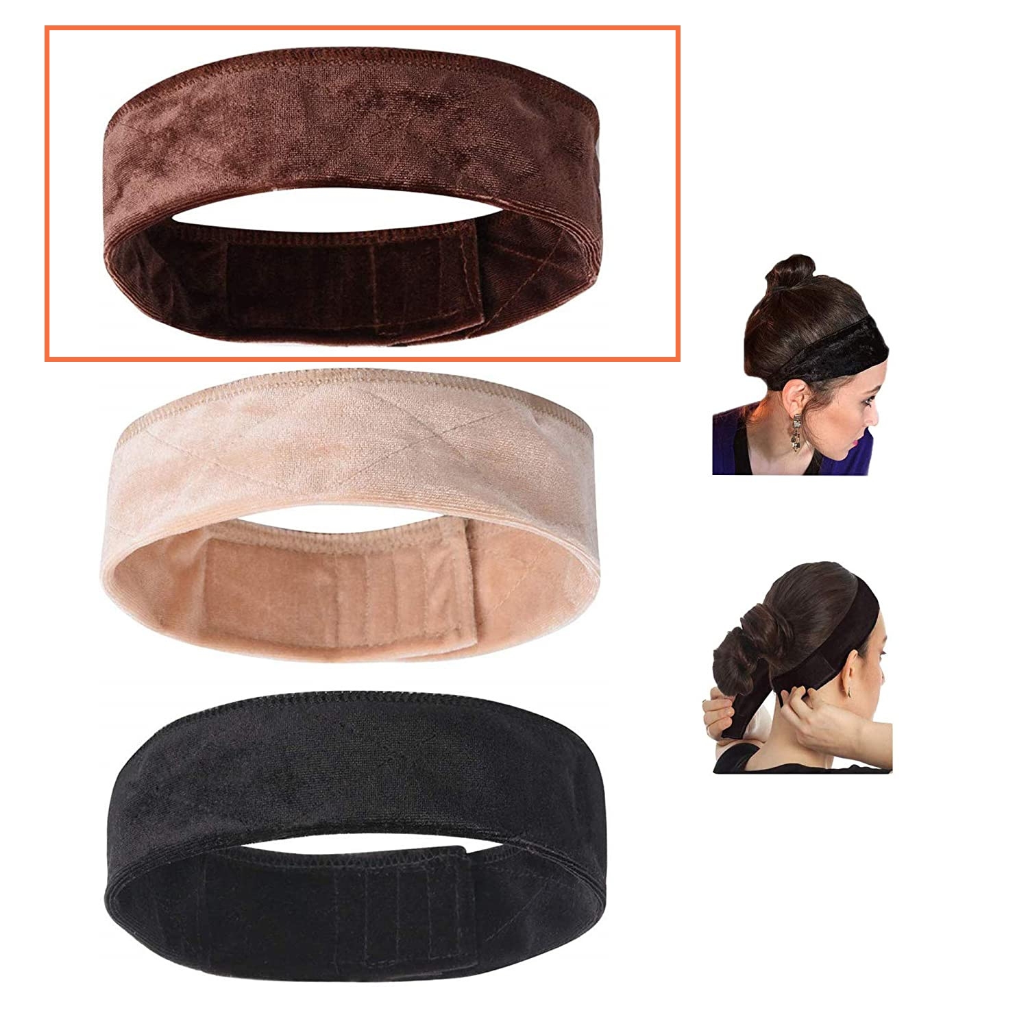 Hairband With Velvet Headband And Velcro Fastener 4