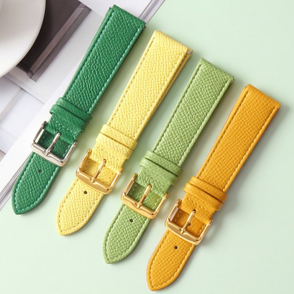 Palm Print Cow Leather Watch Strap