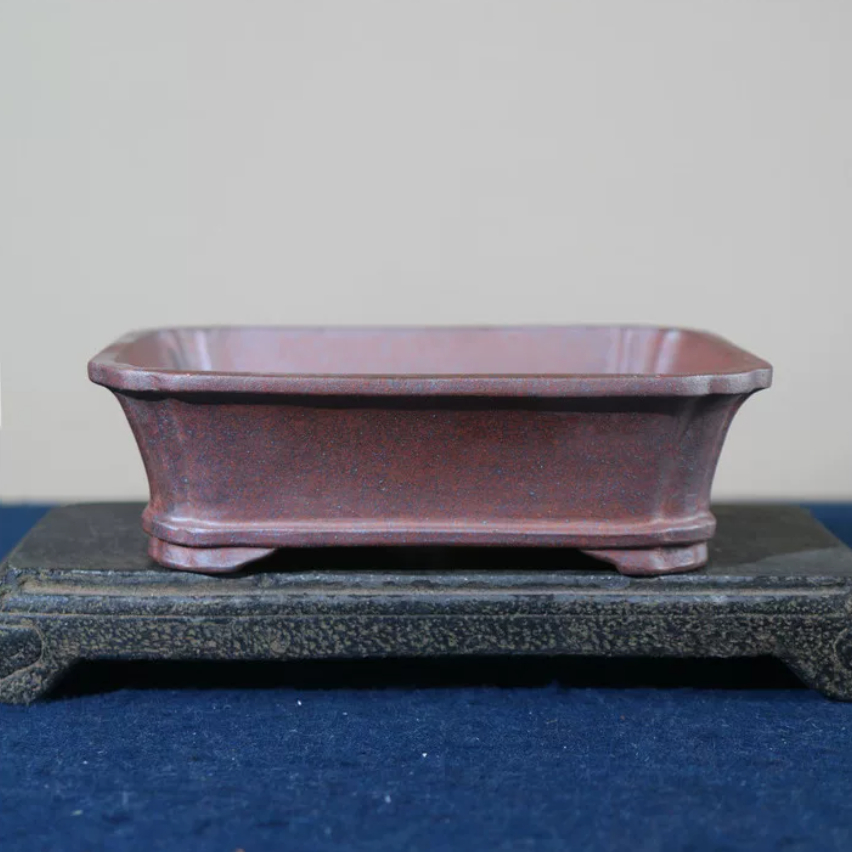 Wood-fired Yixing Zisha Flower Pot Vintage Style 4