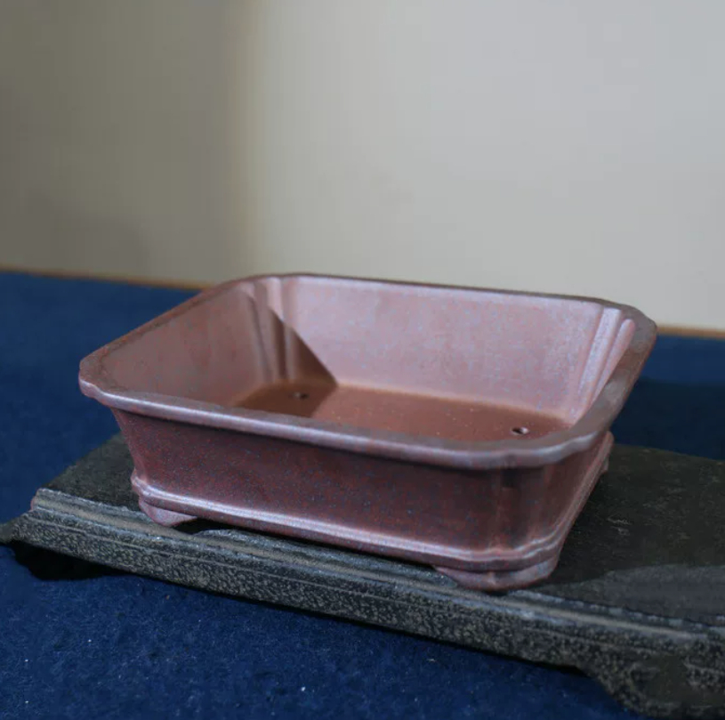 Wood-fired Yixing Zisha Flower Pot Vintage Style 2