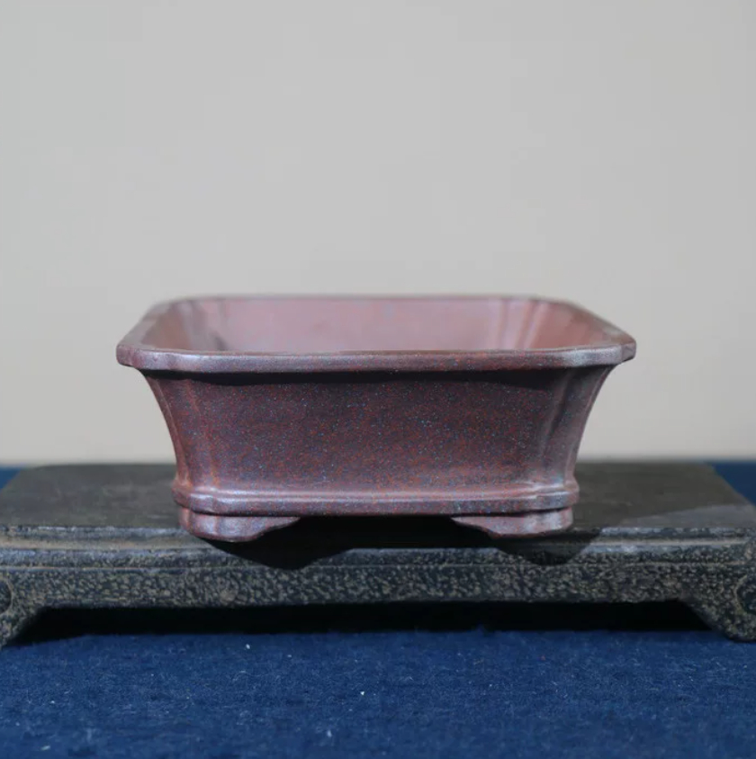 Wood-fired Yixing Zisha Flower Pot Vintage Style