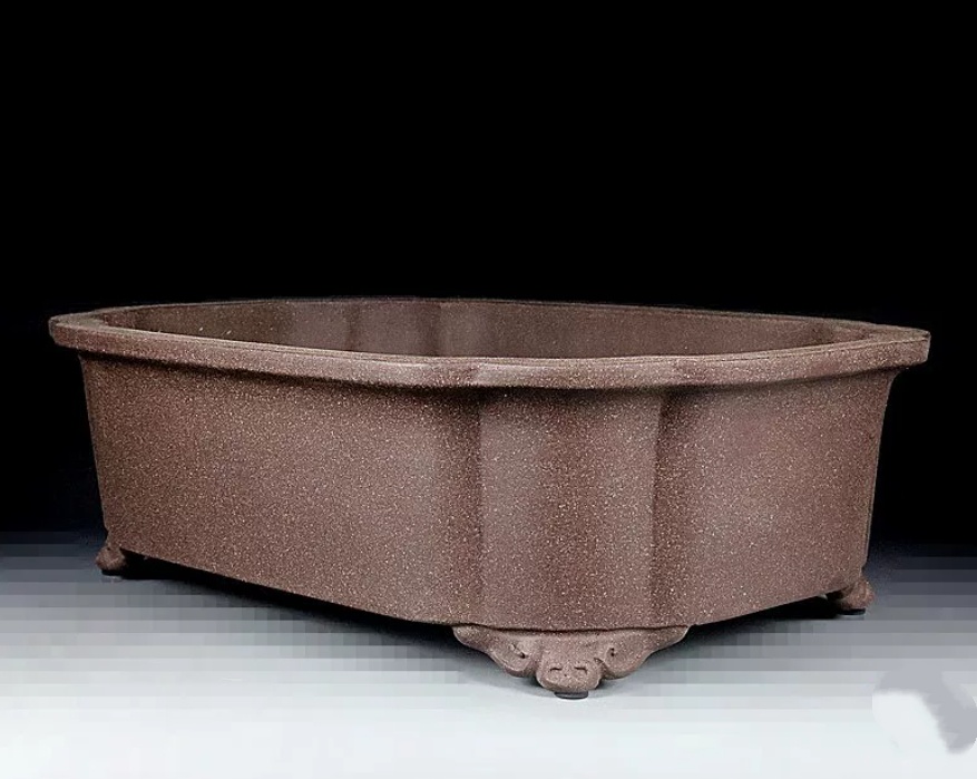 Purple Clay Flower Pot Rectangular With Cloud Design 2