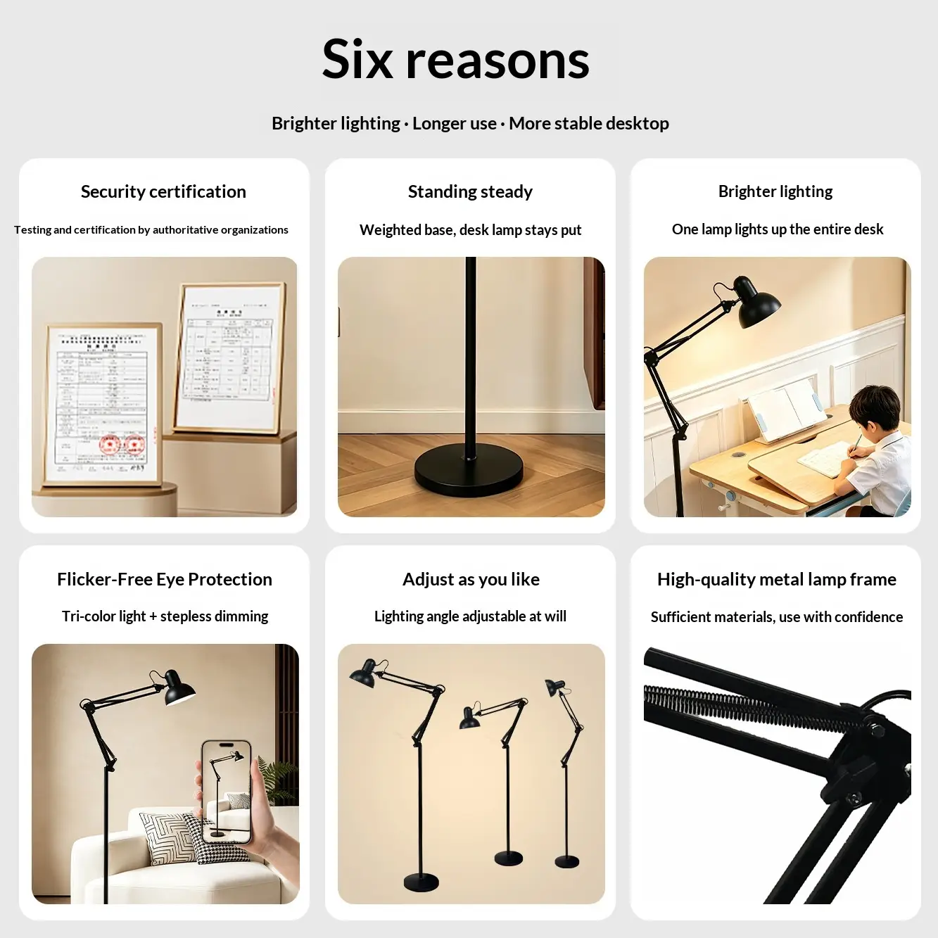 LED Floor Lamp With Remote-controlled Dimming Iron Frame Standing Light Fixture