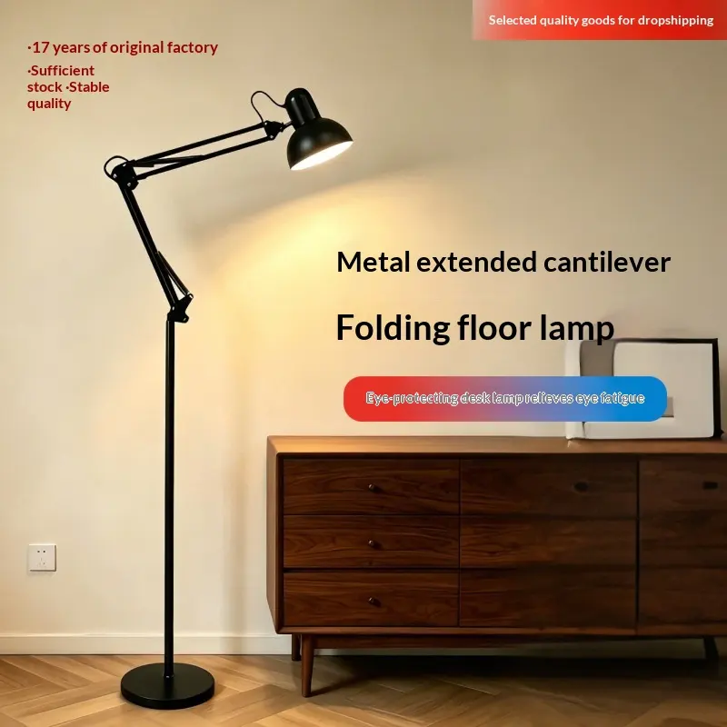 LED Floor Lamp With Remote-controlled Dimming Iron