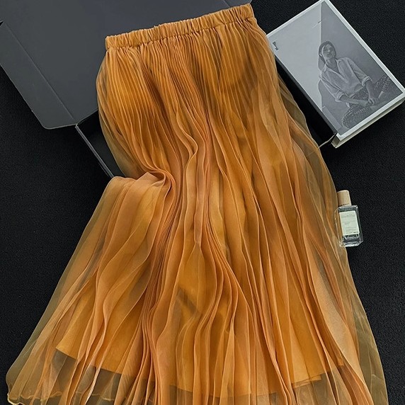 Niche Relaxed-fit Vintage-style Slimming A-line Skirt