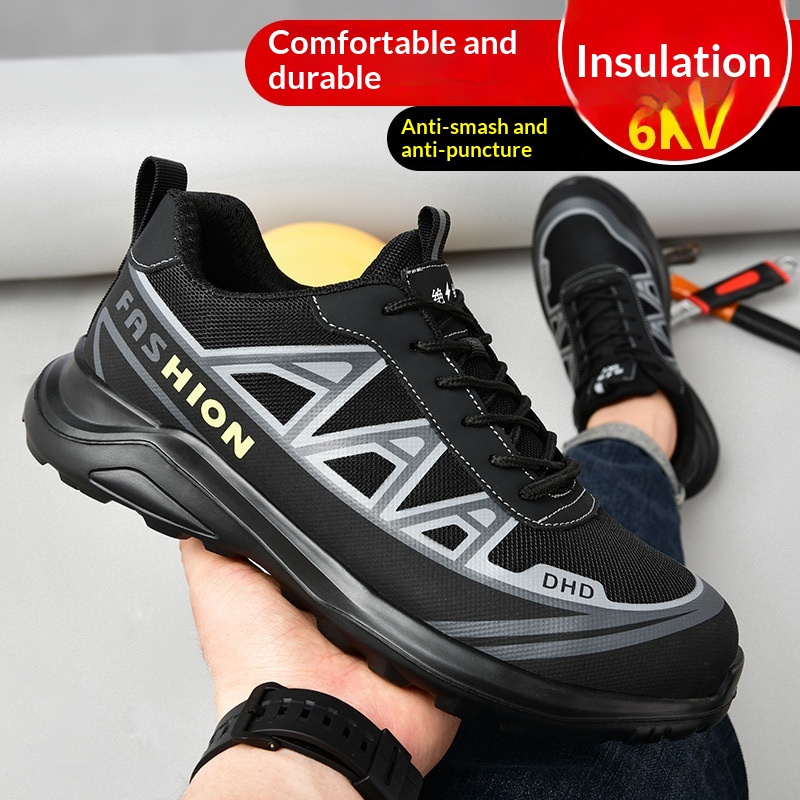 Mens Safety Shoes Crush-resistant And Puncture-proof Electricians Boots