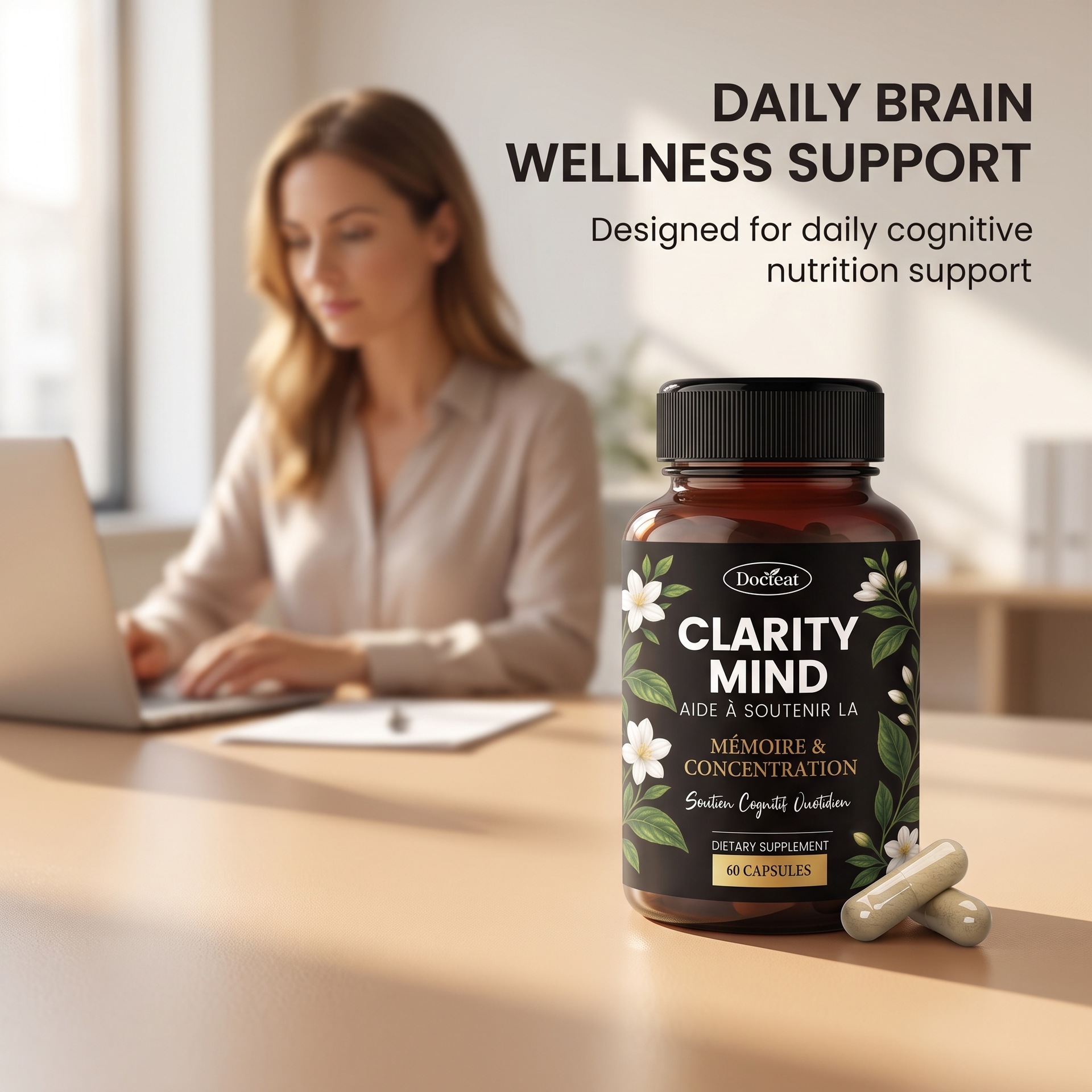 Gélules Concentration — Bacopa, Ginkgo et Huperzine A 6