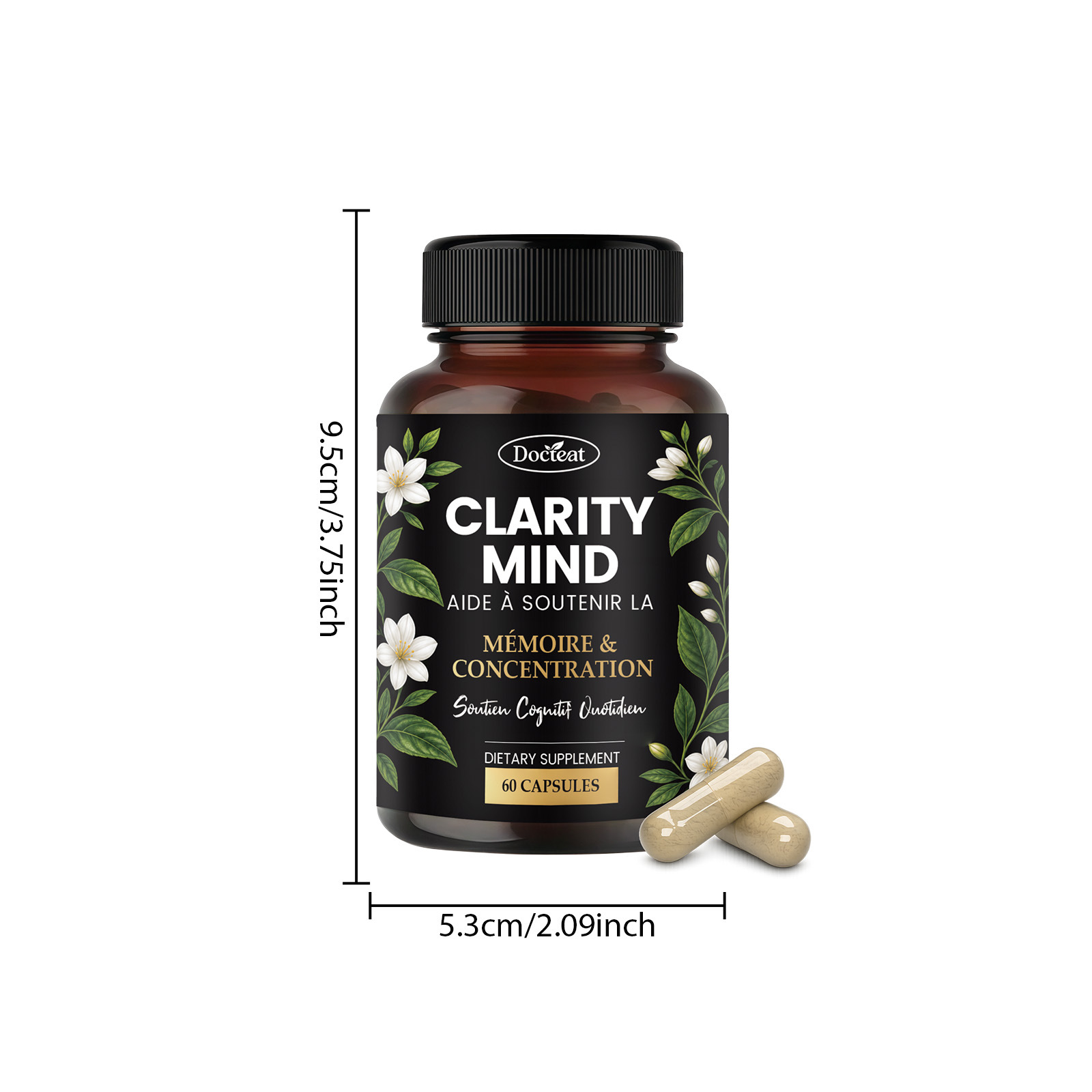 Gélules Concentration — Bacopa, Ginkgo et Huperzine A 5