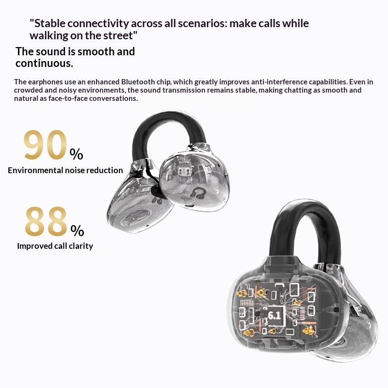 Bone-conduction Non-in-ear Long-lasting Wireless Sports Headphones 2