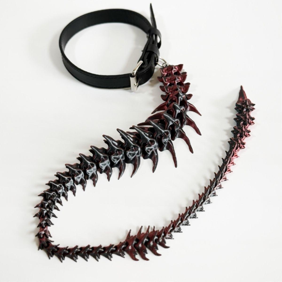 Back-decorated Spine Necklace Subculture Collar product image