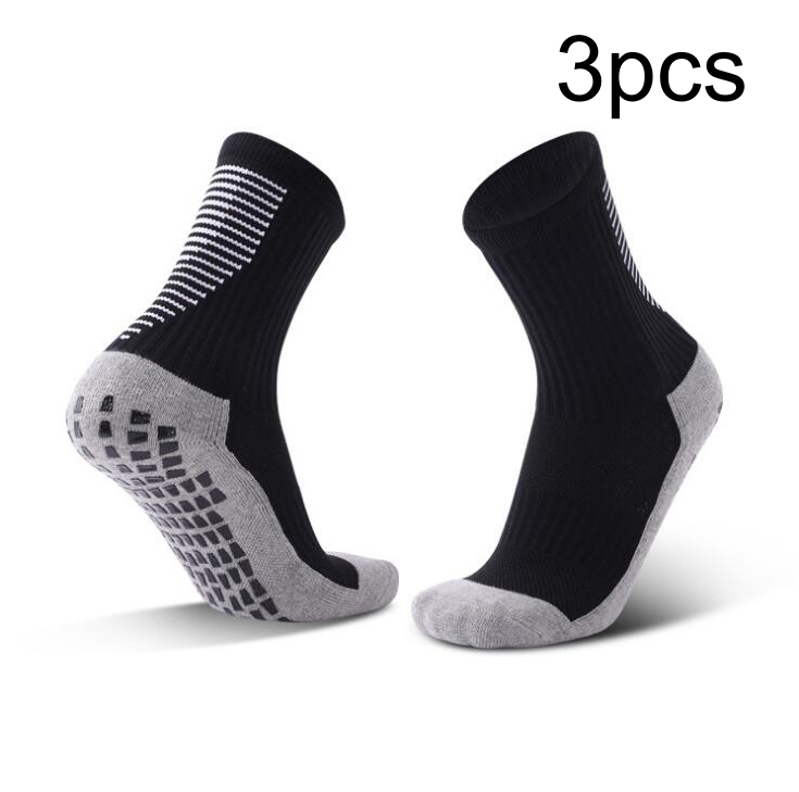 Chaussettes de football rayées pour homme – noires
