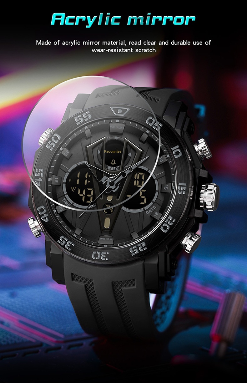 Sanda 6105 Youth Dual-Display Watch For Men