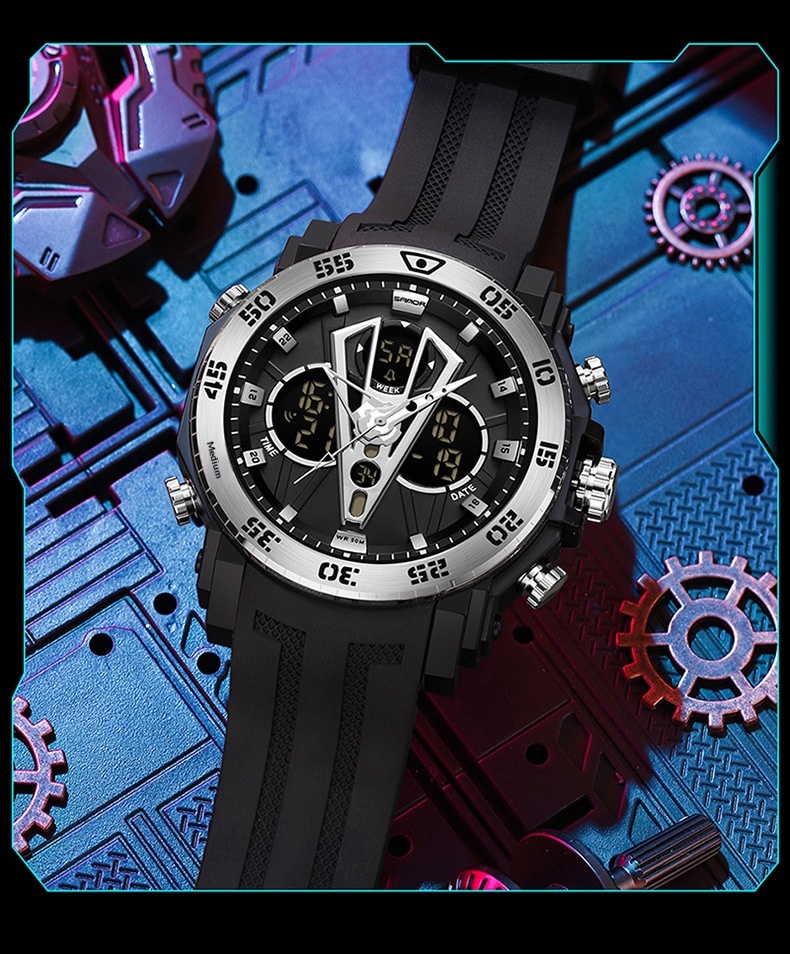 Sanda 6105 Youth Dual-Display Watch For Men