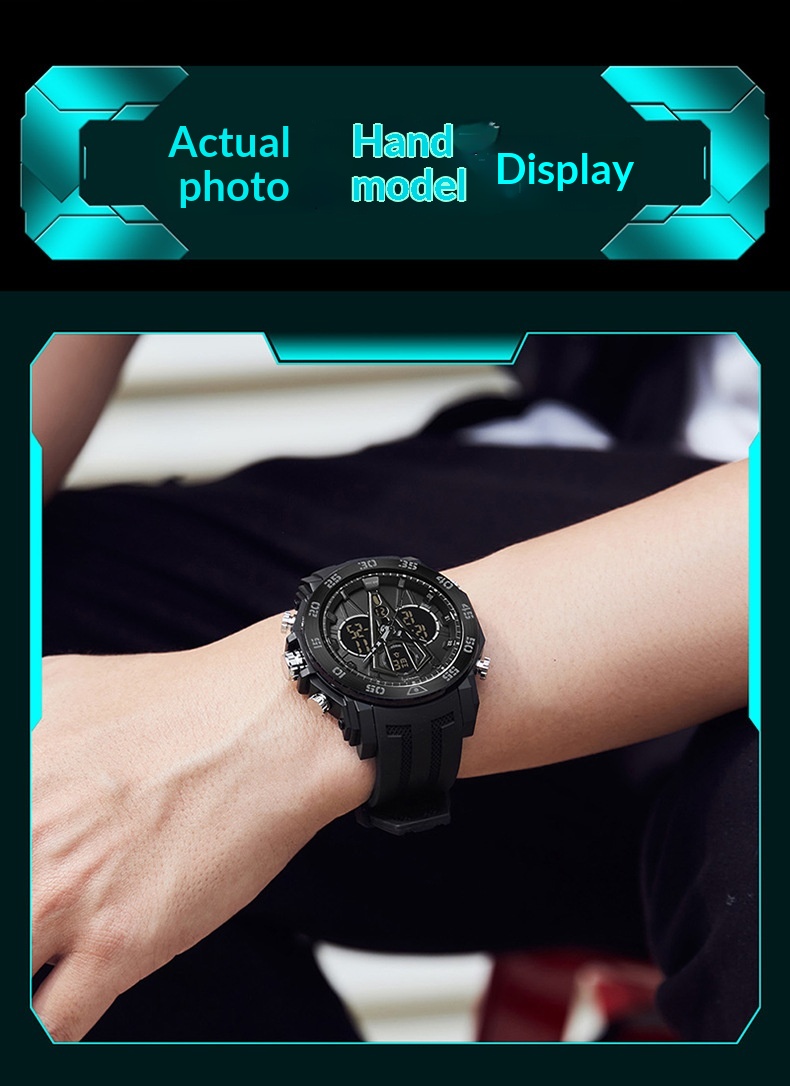 Sanda 6105 Youth Dual-Display Watch For Men